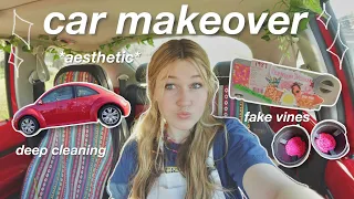 CLEAN + DECORATE my car with me!! (volkswagen beetle)