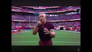the rock sings FACE OFF in the Super Bowl
