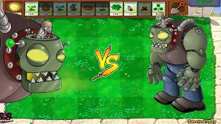 Plants vs Zombies - 99 Gatling Pea vs 99 Snow Pea Vs 1 Dr Zomboss