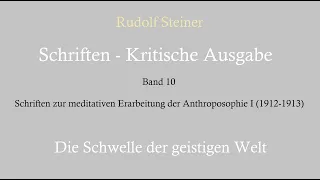 Rudolf Steiner | SW, 86-90: Elfte Meditation - Von der ersten Anlage des physischen Menschenleibes