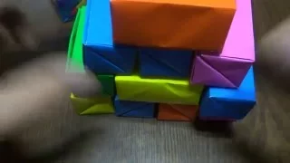 상자 종이접기 -직육면체  종이 블럭 놀이장난감 만들기  [진진종이접기] Box Origami - Paper cube block play toy making