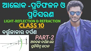 ଆଲୋକ -ପ୍ରତିଫଳନ ଓ ପ୍ରତିସରଣ (LIGHT- REFLECTION & REFRACTION) 10th class physics ch-6 in odia || Part-2