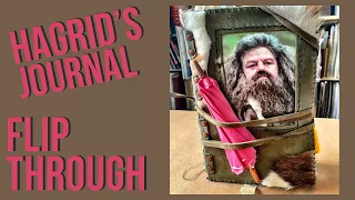 Hagrid’s Journal - Harry Potter Junk Journal Flip Through- Journaling - Leather Journal