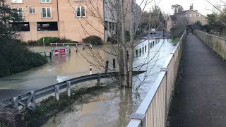 Flooding at Little Paxton Christmas Eve 2020
