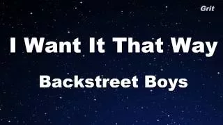 I Want It That Way - Backstreet Boys Karaoke【With Guide Melody】