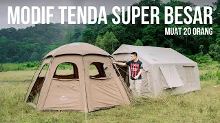 TENDA BARU! CAMPING DENGAN 2 TENDA JADI 1 "PERALATAN LENGKAP"