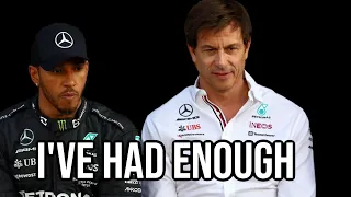 LEWIS HAMILTON: I'VE HAD ENOUGH