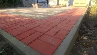 Укладка тротуарной плитки (брусчатки) для авто