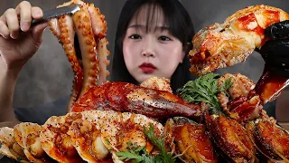 ASMR | SUB | SPICY SEAFOOD BOIL🔥 | COOKING & MUKBANG | EATING SOUNDS