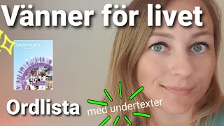 Vänner för livet - ordlistan