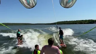 4 person wake surfing challenge