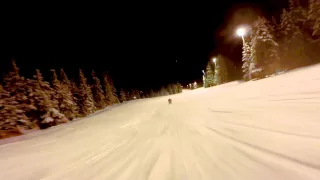 Sled Dogs Snowskates 100kph+ high speed  in Norway in Kvitfjell Olympic slope