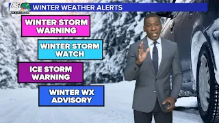 Difference between winter weather storm warning and advisory