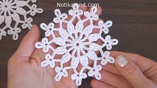 Crochet a Snowflake in Just Two Rounds: Quick and Easy Crochet Tutorial