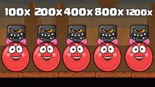 RED BALL 4: BLACK BOX ALL LEVELS with '100% vs 200% vs 400% vs 800% vs 1200%' Speed Gameplay VOL 3