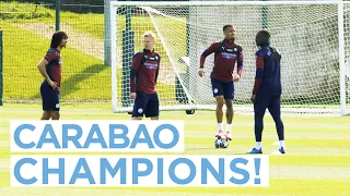 CARABAO CHAMPIONS PREPARE FOR PARIS! | FIRST TEAM TRAINING