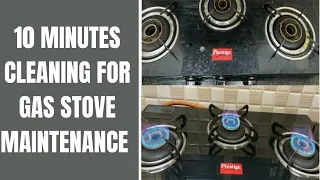 Gas stove cleaning in tamil | Glass top stove cleaning | gas stove maintenance tips | kitchen tips