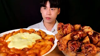 SUB)엽떡 & 허니콤보 먹방 ASMR 인증된 🍯꿀조합! Tteokbokki & Sweet Chicken MUKBANG