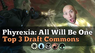 My Top 3 Phyrexia: All Will Be One Draft Commons In Each Color! | MTG