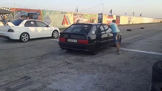 Drag Racing Mariupol 19 заезд,  09.09.2017 MITSUBISHI LANCER EVO vs VAZ 2114