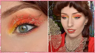 A Fresh Autumn🍂 | Leaf Eye Art | Makeup Tutorial