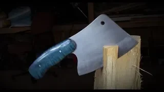 Making a MEAT CLEAVER with Minimalist Tools