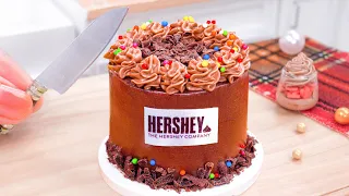 Satisfying Miniature Chocolate Cake Decorating | Delicious Tiny Hershey Chocolate Cake Recipe