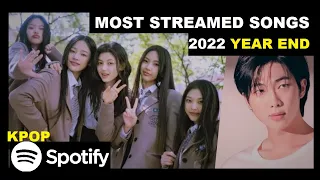 [TOP100] MOST STREAMED SONGS BY KPOP ARTIST on Spotify (2022 YEAR END)