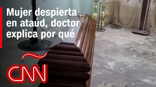 Una mujer despierta en su funeral, doctor explica por qué