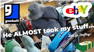 CART THIEF ALMOST TOOK MY STUFF! / THRIFTING IN GOODWILL / Thrift with Me for Ebay Resale in So Cali