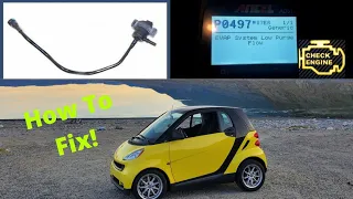 How to Fix a Smart Car check engine light P0497 (2008-2016)