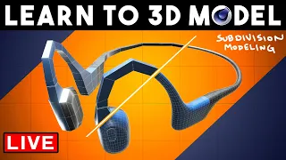 Create A Pair of Headphones from Scratch in 3D | Subdivision Modeling Technique