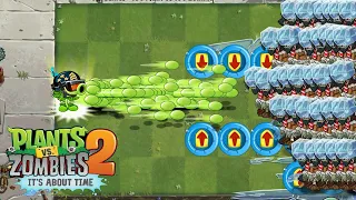 PvZ 2 100 Plant vs 100 Zombie - All Green Plants Level Middle Vs Blockhead Zombie - Who is best?