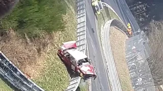 VLN 1 Crash Nürburgring Brünnchen 23.03.2019