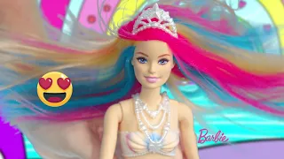 Barbie - Dreamtopia Syrenka Tęczowa Przemiana Lalka GTF89 | Demo video