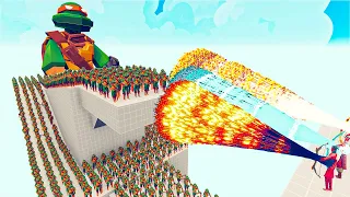 100x TMNT MICHELANGELO + 2x GIANT vs 3x EVERY GODS - Totally Accurate Battle Simulator TABS