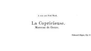 La Capricieuse, Op. 17 - Edward Elgar (Score Video)