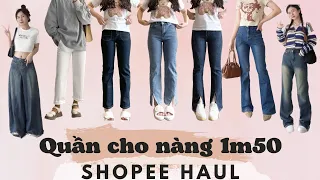 Quần jeans cho nàng 1m50 | Shopee haul