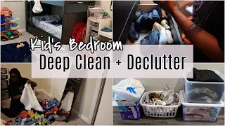 KIDS BEDROOM CLEAN + DECLUTTER + ORGANIZE || EXTREME CLEANING MOTIVATION || CLEAN WITH ME 2022