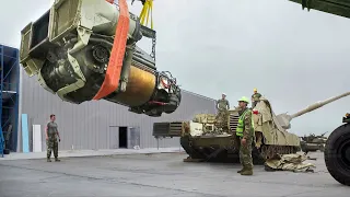 How they Replace Massive Engine of US M1 Abrams Tank