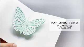 🦋 Easy Spellbinders Pop -Up Butterfly Card  (Bibi's Butterflies Collection)