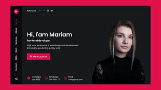 Responsive Personal Portfolio Website using HTML CSS and JavaScript | Build HTML and CSS Website