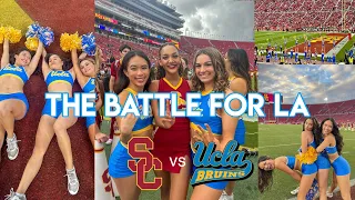 Battle for LA: Rivals UCLA vs USC Game Day Vlog | ucla cheer + best win of 2023