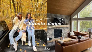 toronto diaries | thanksgiving in muskoka, cranberry plunge, hot tub with lake view