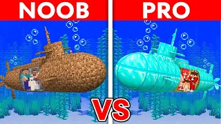 Noob Familie vs Pro Familie: U-BOOT HAUS BAU CHALLENGE in Minecraft!