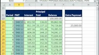 Excel Magic Trick 515: Amortization Table Pay Off Early & Trouble Shoot Formula Creation