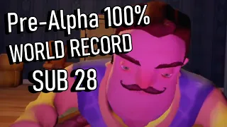 Hello Neighbor Pre-Alpha 100% SUB 28 [World Record]