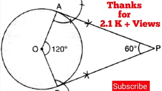 Draw a circle of radius 4cm. Draw two tangents to the circle inclined at an angle 60° | Class 10 |