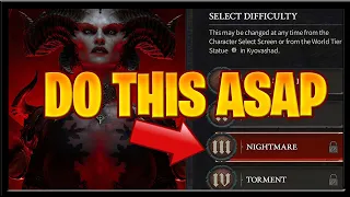 DO THIS ASAP IN Diablo 4 : Unlocking World Tiers, How to Unlock World Tier Guide (AFTER Campaign)