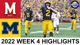 #4 Michigan vs Maryland Highlights | College Football Week 4 | 2022 College Football Highlights